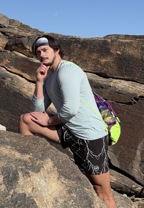 Carson rock climbing.