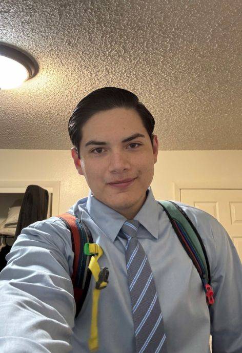 Carlos taking a selfie.