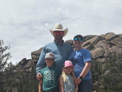 Cherol with her family at Vedauwoo.