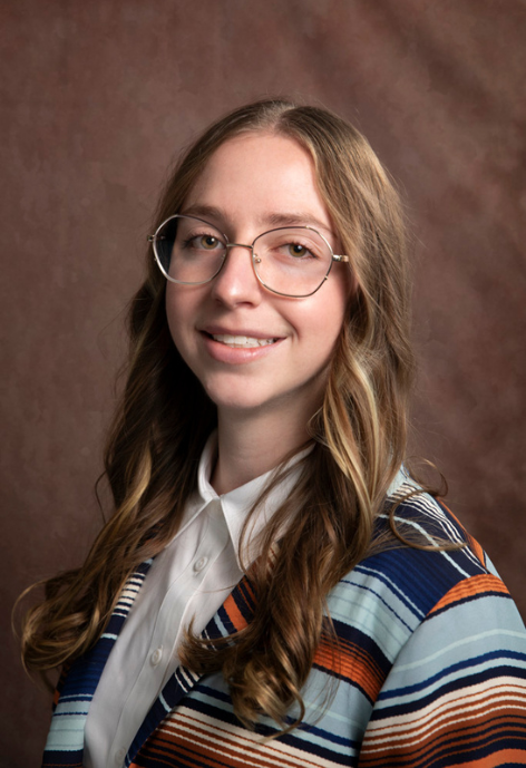 Smiling woman wearing glasses
