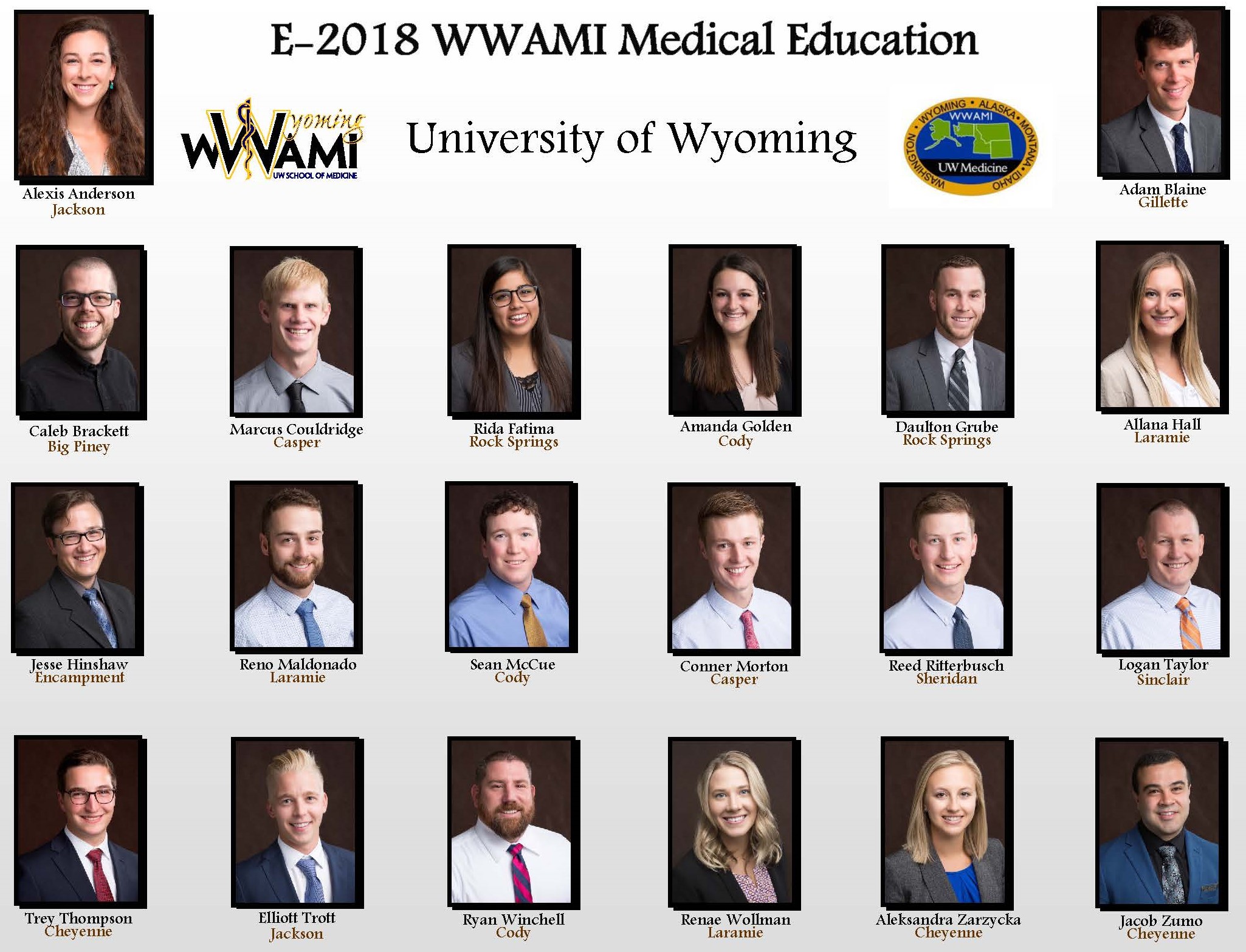 A composite portrait of all the students from the entering year of 2018.