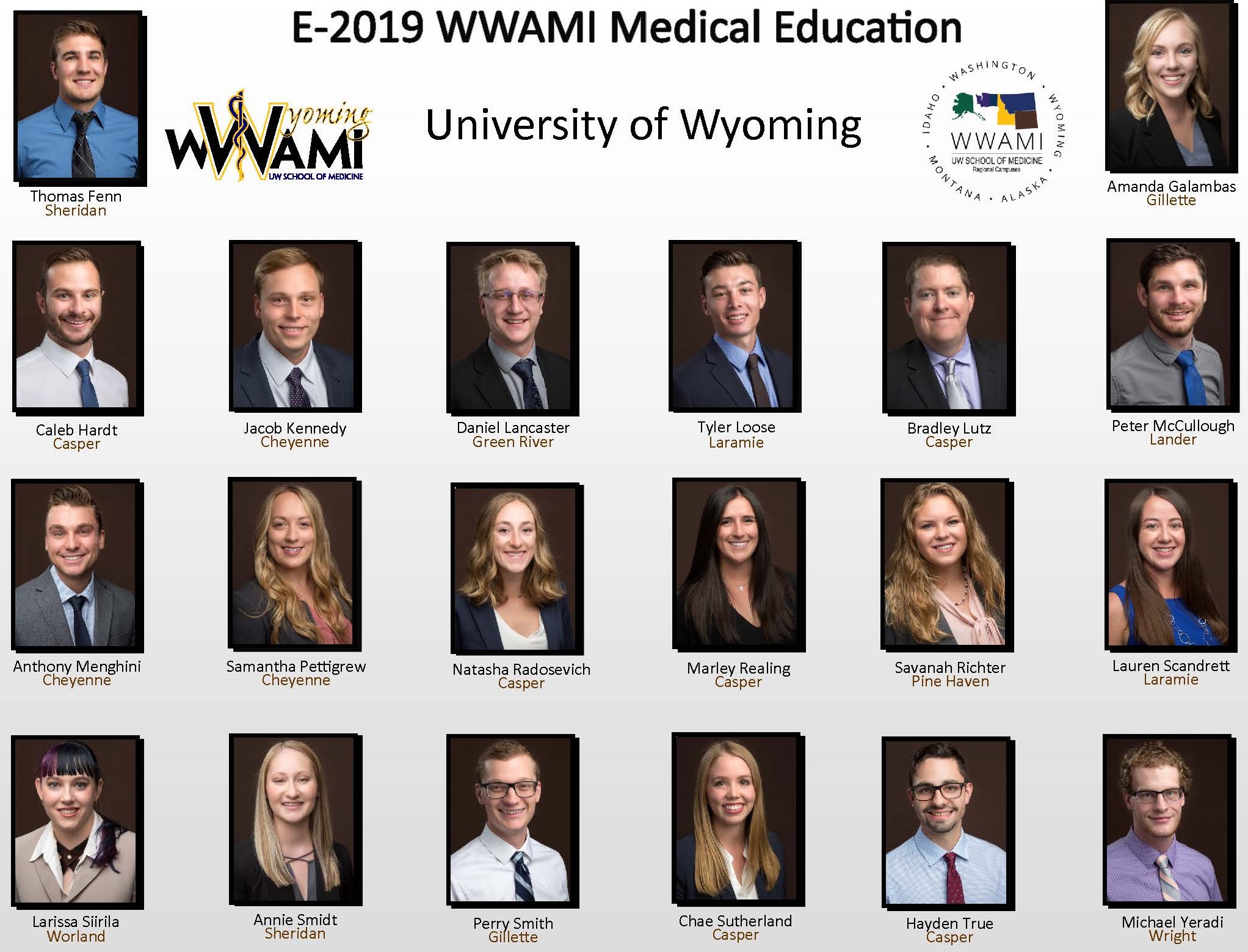 A composite portrait of all the students from the entering year of 2019.