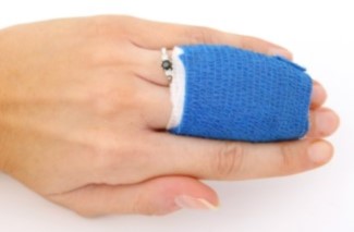 bandaged hand