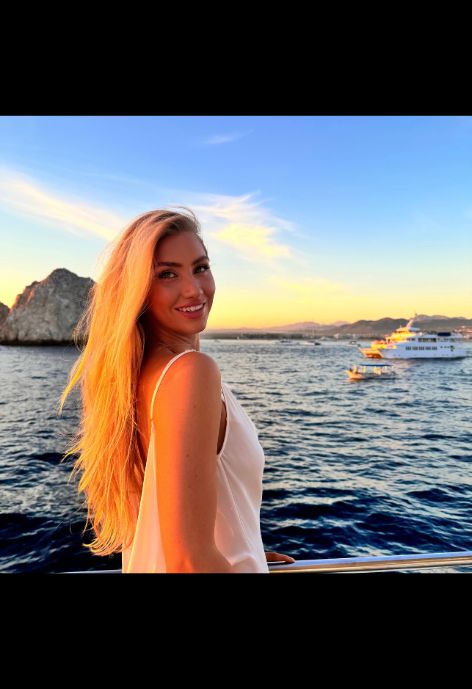 Alexis on the ocean