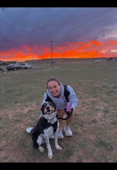 Brooklyn with her Dog