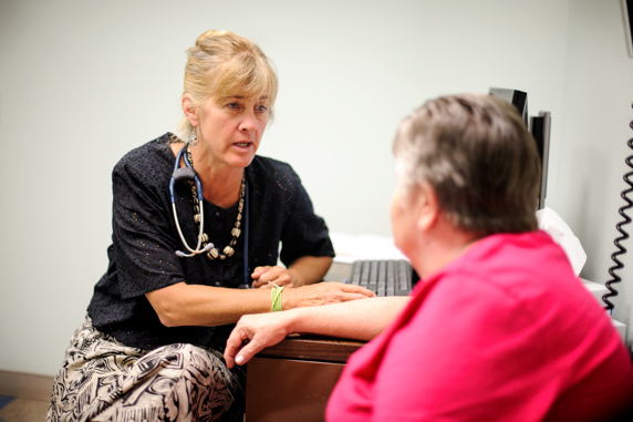 dr. works working with patient