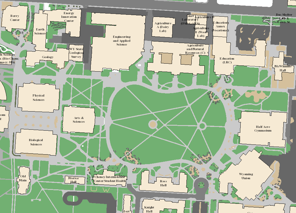 A screenshot of the community campus base map.