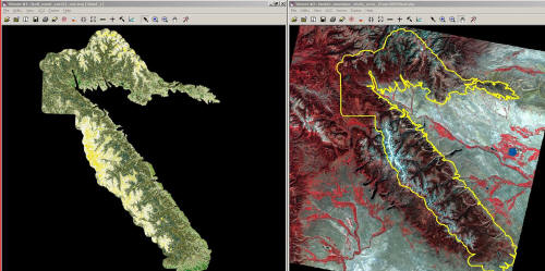 False color images of the Montane region.