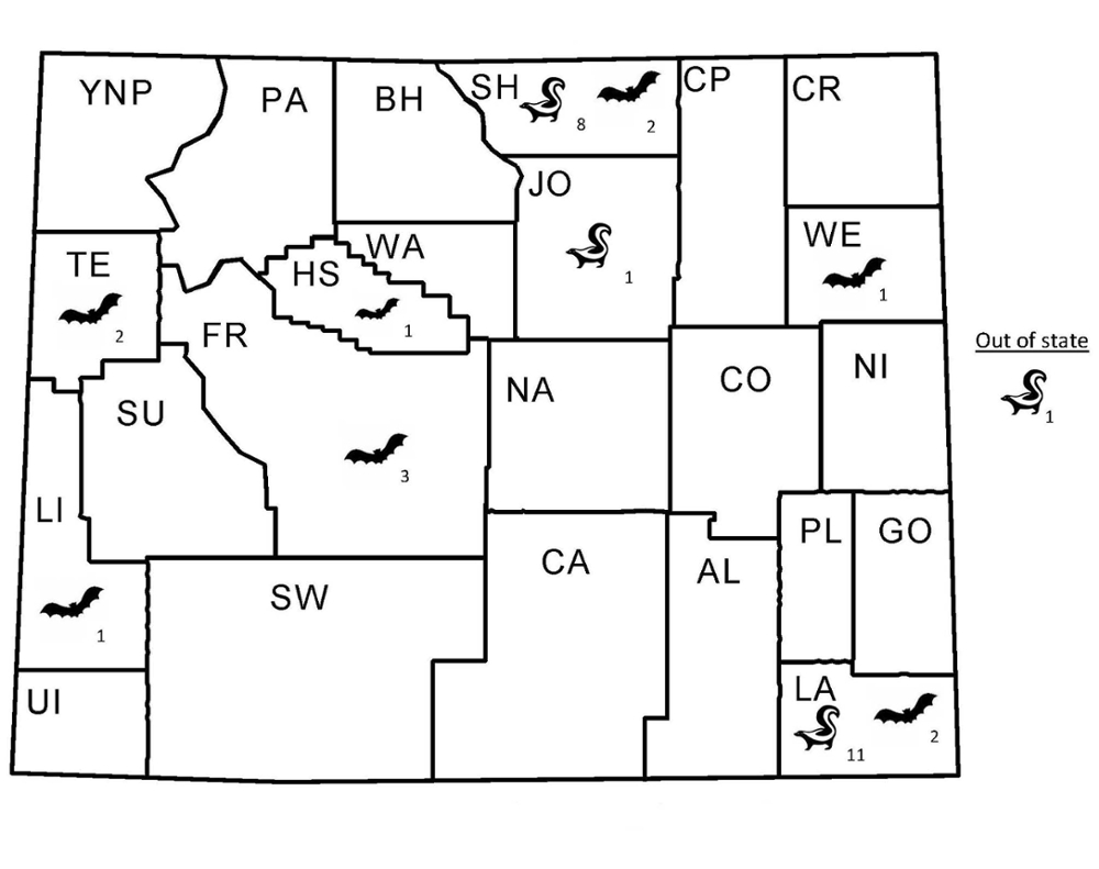 2017 Rabies Distribution Map