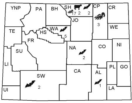 2010 Rabies Map