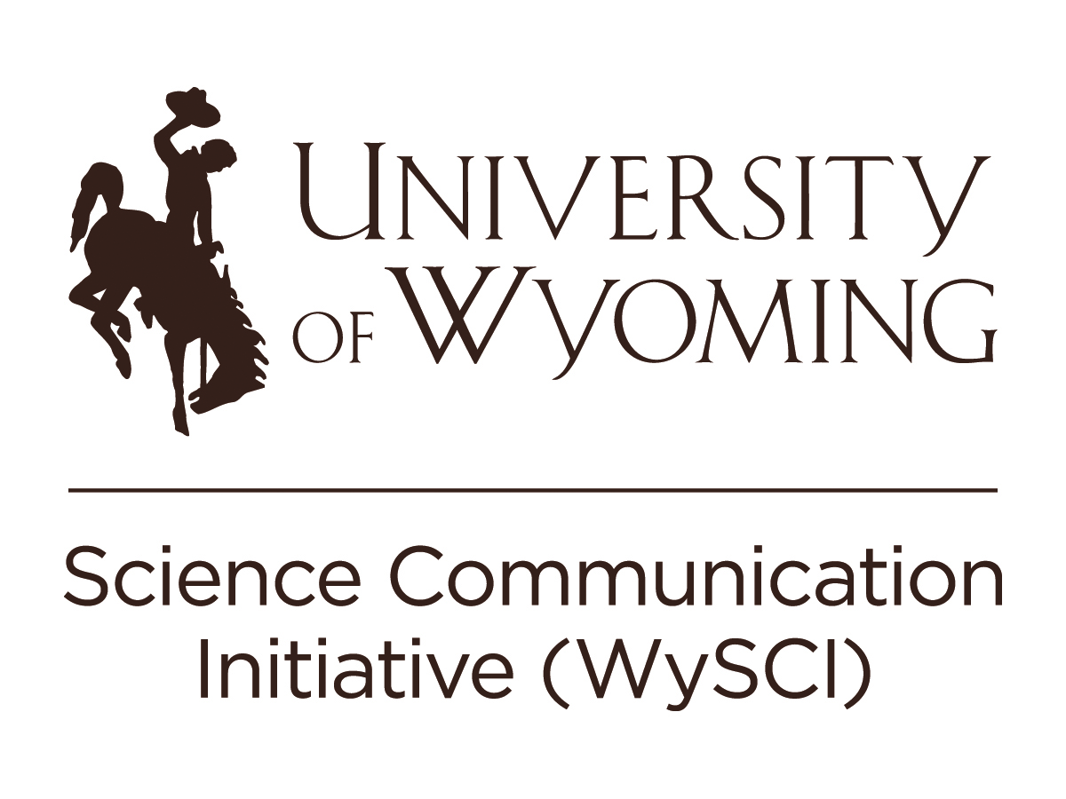 Logo of University of Wyoming bucking bronco with Science Communication Initiative (WySCI) beneath