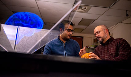 two people in a lab