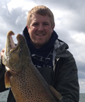 Willie Fetzer holding a large fish